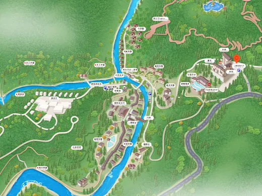 黄竹镇结合景区手绘地图智慧导览和720全景技术，可以让景区更加“动”起来，为游客提供更加身临其境的导览体验。