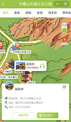 黄竹镇景区手绘地图智慧导览和语音结合，让景区“活”起来